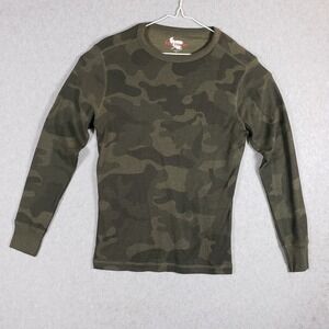 Blind Rooster Men's Camouflage Long Sleeve TShirt Top Casual Green Camo Gorpcore